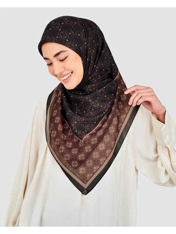 Naelofar Echo Geometric Cotton Voile Square