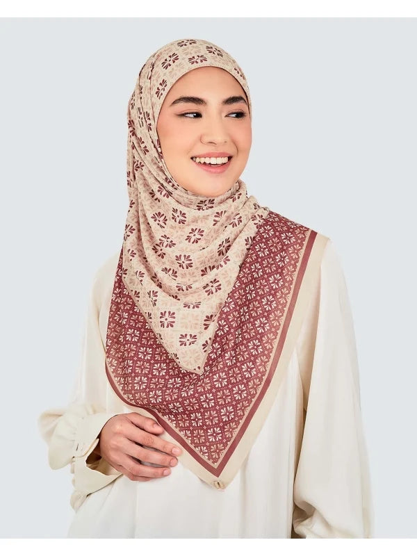 Naelofar Echo Geometric Cotton Voile Square