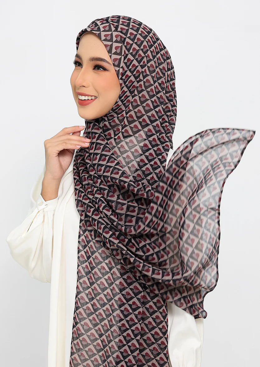 Bokitta Hearts Collection Instant Hijab With Inner - Freestyle (B Inner)