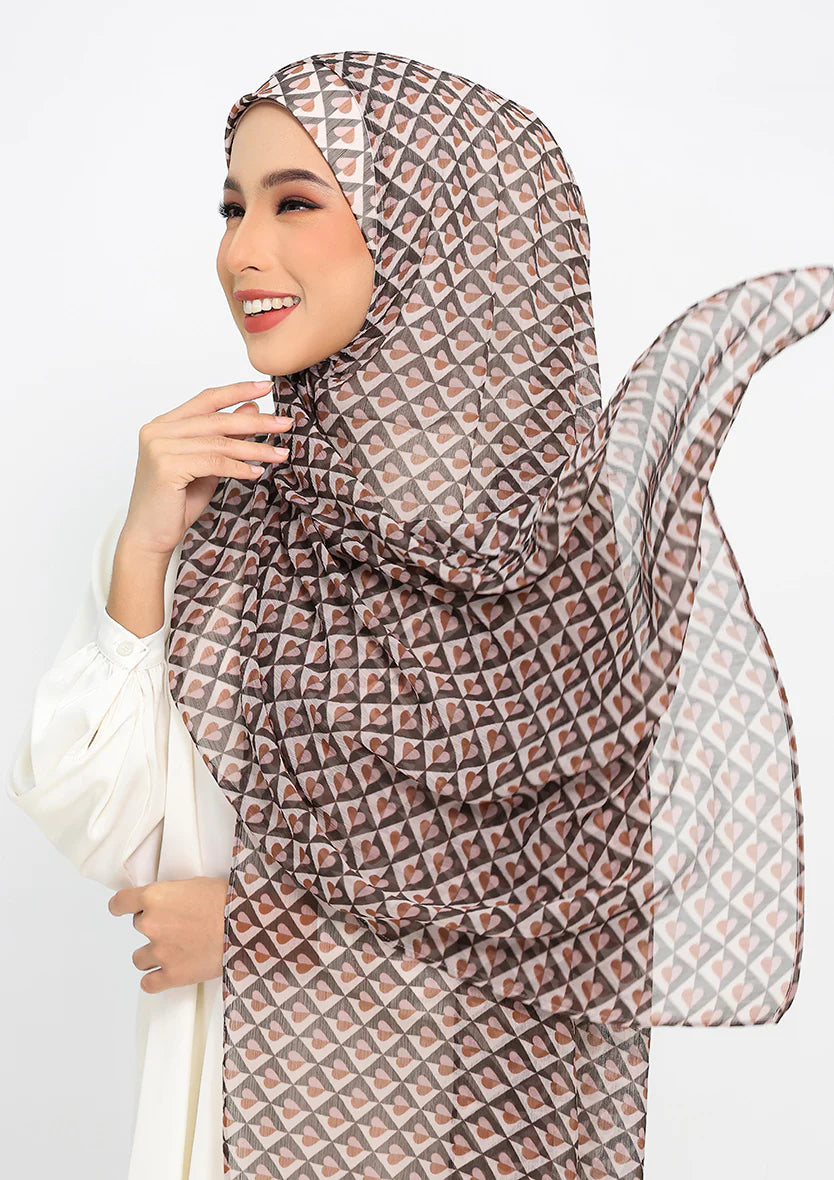 Bokitta Hearts Collection Instant Hijab With Inner - Freestyle (B Inner)