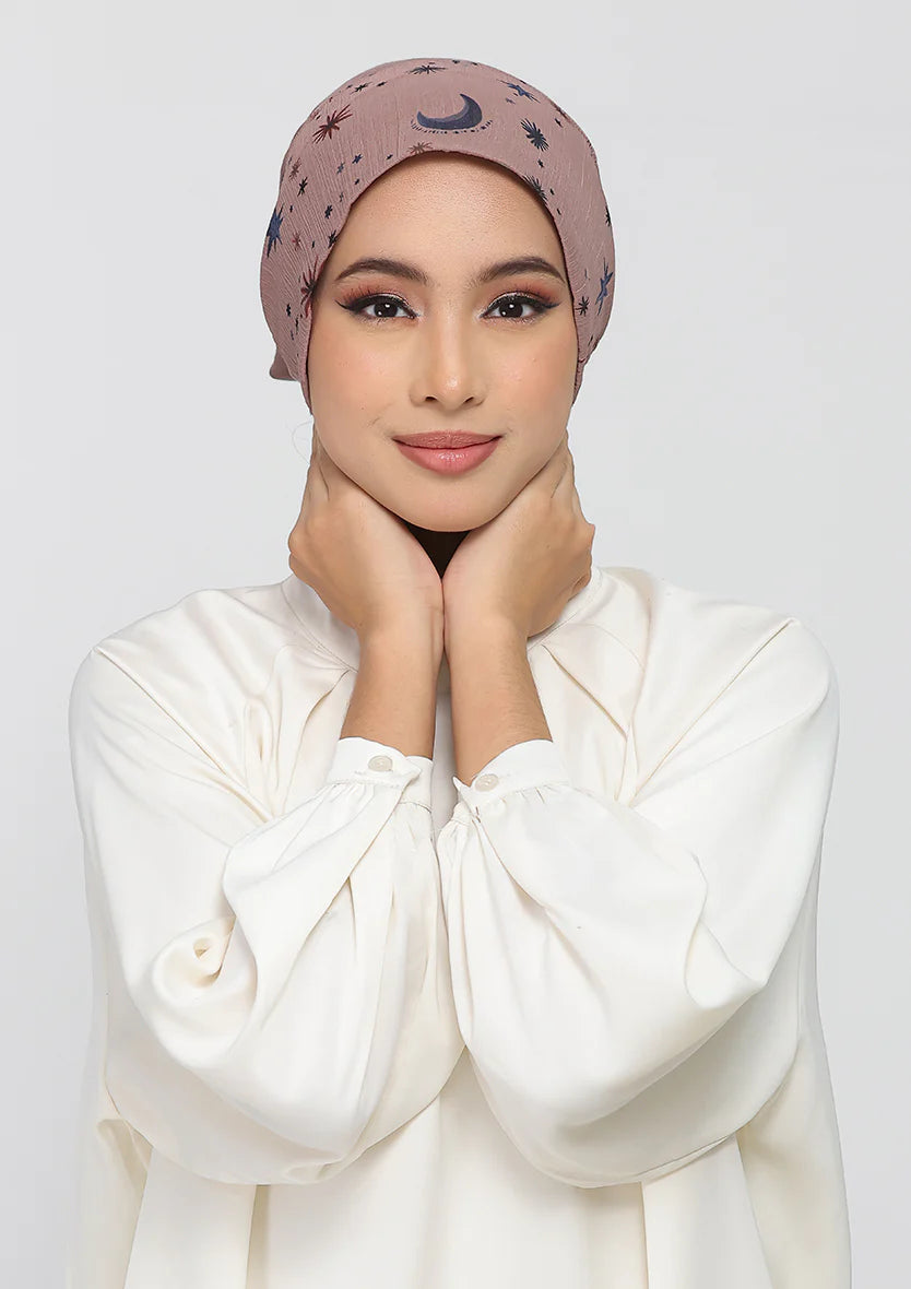 Bokitta Najma Shimmer Chiffon - Instant Hijab with Inner - Freestyle (Straight Inner)