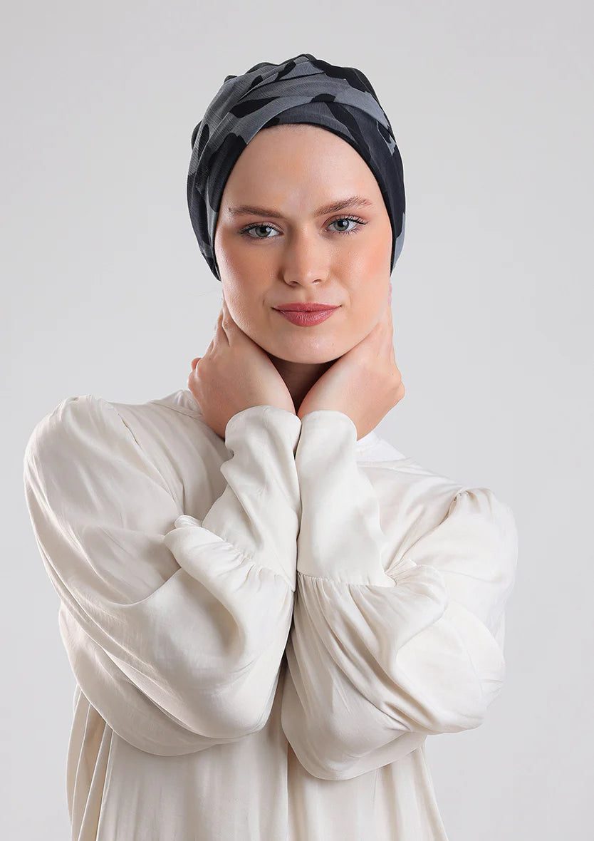 Bokitta Florya Black- Instant Hijab with Inner- Freestyle (X Inner)